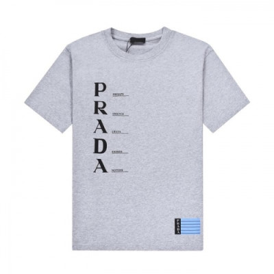 Prada  Mens Basic Logo Short Sleeved Tshirts Gray - 프라다 2021 남성 베이직 로고 폴로 반팔티 Pra02301x Size(xs - l) 그레이