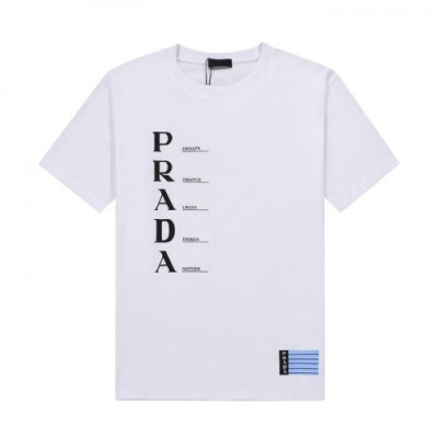 Prada  Mens Basic Logo Short Sleeved Tshirts White - 프라다 2021 남성 베이직 로고 폴로 반팔티 Pra02295x Size(xs - l) 화이트