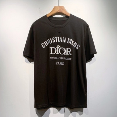 Dior  Mm/Wm Casual Crew-neck Short Sleeved Tshirts Black - 디올 2021 남/녀 캐쥬얼 크루넥 반팔티 Dio01291x Size(s - 2xl) 블랙