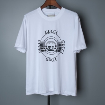 Gucci  Mm/Wm Logo Short Sleeved Tshirts White - 구찌 2021 남/녀 로고 반팔티 Guc03816x Size(m - 3xl) 화이트