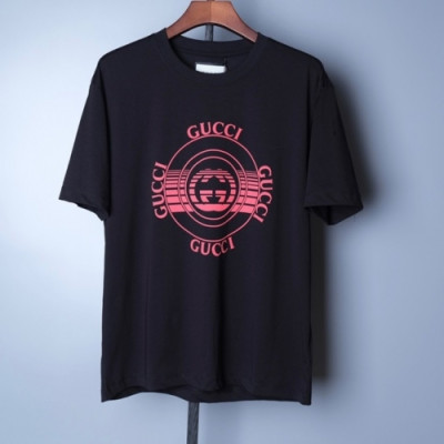 Gucci  Mm/Wm Logo Short Sleeved Tshirts Black - 구찌 2021 남/녀 로고 반팔티 Guc03819x Size(m - 3xl) 블랙