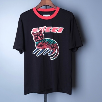 Gucci  Mm/Wm Logo Short Sleeved Tshirts Black - 구찌 2021 남/녀 로고 반팔티 Guc03820x Size(m - 3xl) 블랙