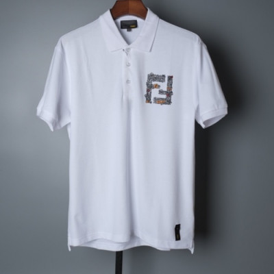 Fendi  Mens Logo Casual Short Sleeved Tshirts White - 펜디 2021 남성 로고 캐쥬얼 코튼 반팔티 Fen0993x Size(m - 3xl) 화이트