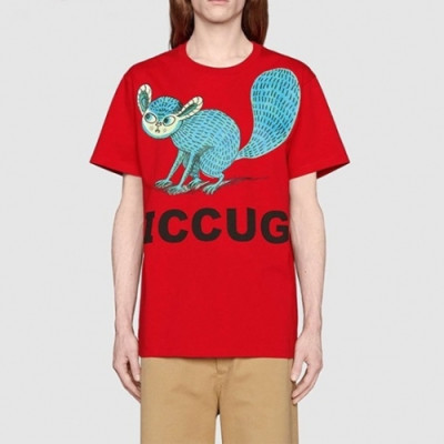 Gucci  Mm/Wm Logo Short Sleeved Tshirts  Red- 구찌 2021 남/녀 로고 반팔티 Guc03827x Size(xs - l) 레드