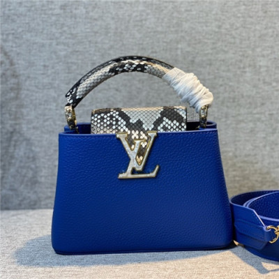 [럭셔리한]Louis Vuitton 2021 Women's Leather Tote Bag/Shoulder Bag,21cm,M99676,LOUB2414 - 루이비통 2021 여성용 레더 토트백/숄더백,21cm,블루