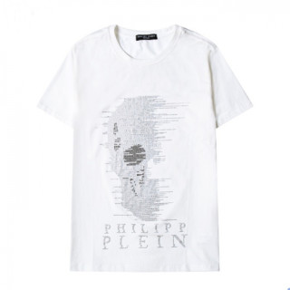 Philipp-plein  Mens Logo Cotton Short Sleeved Tshirts White - 필립플레인 2021 남성 로고 코튼 반팔티 Phi0141x Size(s - 2xl) 화이트