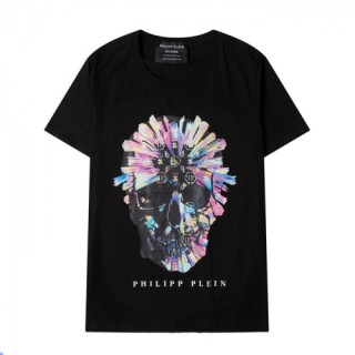 Philipp-plein  Mens Logo Cotton Short Sleeved Tshirts Black - 필립플레인 2021 남성 로고 코튼 반팔티 Phi0142x Size(s - 2xl) 블랙