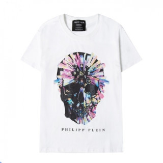 Philipp-plein  Mens Logo Cotton Short Sleeved Tshirts White - 필립플레인 2021 남성 로고 코튼 반팔티 Phi0143x Size(s - 2xl) 화이트
