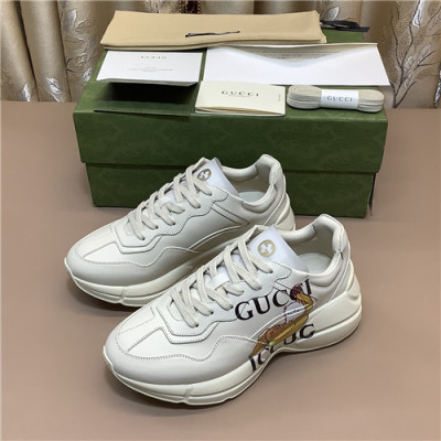 Gucci 2021 Mm/Wm Leather Sneakers,GUCS1563 - 구찌 2021 남여공용 레더 스니커즈,Size(225-270),화이트