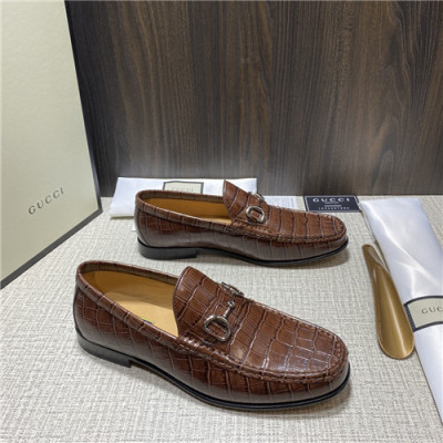 Gucci 2021 Men's Leather Loafer,GUCS1581 - 구찌 2021 남성용 레더 로퍼,Size(240-270),브라운