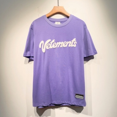 Vetements  Mm/Wm Printing Logo Cotton Short Sleeved Oversize Tshirts Purple - 베트멍 2021 남/녀 프린팅 로고 코튼 오버사이즈 반팔티 Vet0157x Size(s - 2xl) 퍼플