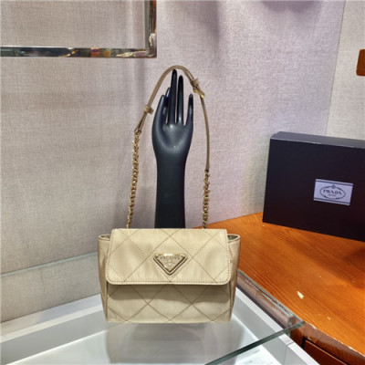 [프라다]Prada 2021 Women's Nylon Cross Bag,18cm,1BD622,PRAB0434 - 프라다 2021 여성용 나일론 크로스백,18cm,베이지