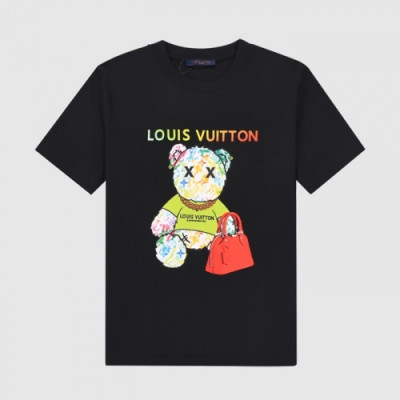 Louis vuitton  Mm/Wm Logo Short Sleeved Tshirts Black - 루이비통 2021 남/녀 로고 반팔티 Lou03335x Size(xs - l) 블랙