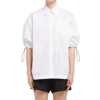Prada  Womens Basic Cotton Tshirts White - 프라다 2021 여성 베이직 코튼 셔츠 Pra02314x Size(s - l) 화이트