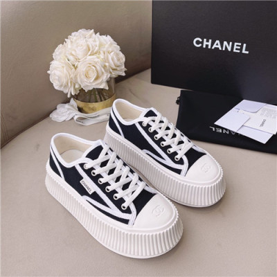 Chanel 2021 Women's Canvas Sneakers,CHAS0639 - 샤넬 2021 여성용 캔버스 스니커즈,Size(225-250),블랙