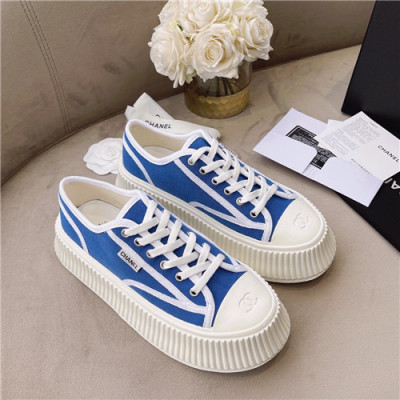 Chanel 2021 Women's Canvas Sneakers,CHAS0641 - 샤넬 2021 여성용 캔버스 스니커즈,Size(225-250),블루