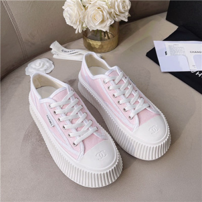 Chanel 2021 Women's Canvas Sneakers,CHAS0644 - 샤넬 2021 여성용 캔버스 스니커즈,Size(225-250),핑크