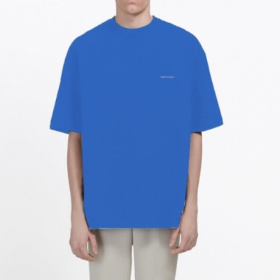 Balenciaga  Mm/Wm Logo Cotton Short Sleeved Tshirts Blue - 발렌시아가 2021 남/녀 로고 코튼 반팔티 Bal01102x Size(xs - l) 블루