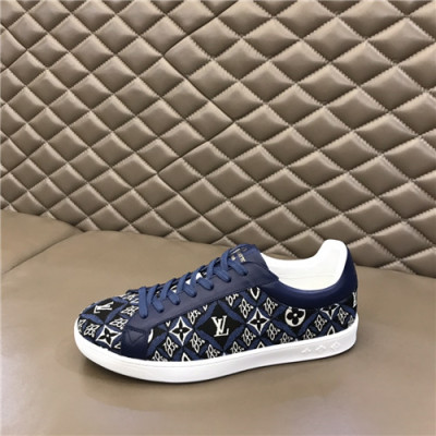 Louis Vuitton 2021 Men's Canvas Sneakers,LOUS2139 - 루이비통 2021 남성용 캔버스 스니커즈,Size(240-270),네이비