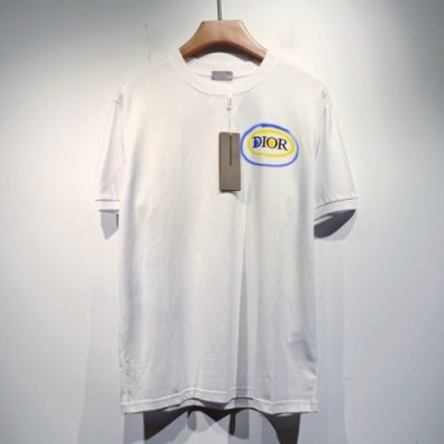 Dior  Mm/Wm Casual Crew-neck Short Sleeved Tshirts White - 디올 2021 남/녀 캐쥬얼 크루넥 반팔티 Dio01301x Size(s - 2xl) 화이트