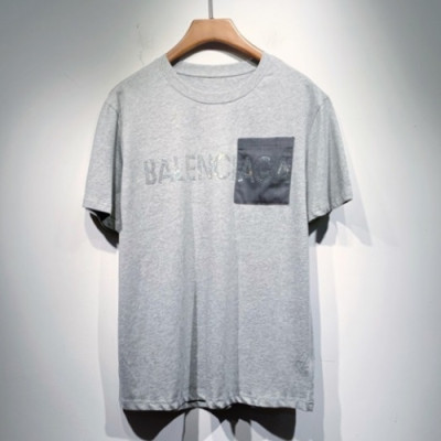 Balenciaga  Mm/Wm Logo Cotton Short Sleeved Tshirts Gray - 발렌시아가 2021 남/녀 로고 코튼 반팔티 Bal01111x Size(s - 2xl) 그레이