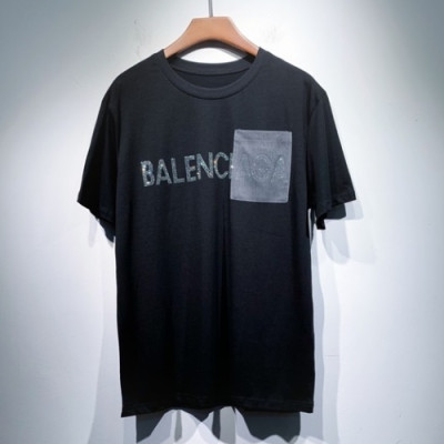 Balenciaga  Mm/Wm Logo Cotton Short Sleeved Tshirts Black - 발렌시아가 2021 남/녀 로고 코튼 반팔티 Bal01112x Size(s - 2xl) 블랙