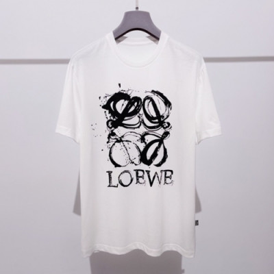 Loewe  Mm/Wm Smile Short Sleeved Tshirts White - 로에베 2021 남/녀 스마일 반팔티 Loe0452x Size(m - 3xl) 화이트