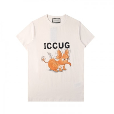 Gucci  Mm/Wm Logo Short Sleeved Tshirts Ivory - 구찌 2021 남/녀 로고 반팔티 Guc03835x Size(s - l) 아이보리