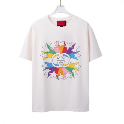 Gucci  Mm/Wm Logo Short Sleeved Tshirts White - 구찌 2021 남/녀 로고 반팔티 Guc03839x Size(xs - l) 화이트