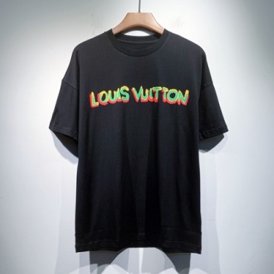 Louis vuitton  Mm/Wm Logo Short Sleeved Tshirts Black - 루이비통 2021 남/녀 로고 반팔티 Lou03350x Size(s - 2xl) 블랙