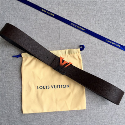 Louis Vuitton 2021 Men's Leather Belt,4.0cm,LOUBT0216 - 루이비통 2021 남성용 레더 벨트,4.0cm,브라운