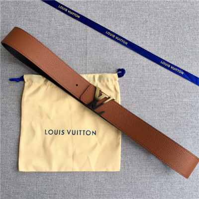 Louis Vuitton 2021 Men's Leather Belt,4.0cm,LOUBT0218 - 루이비통 2021 남성용 레더 벨트,4.0cm,카멜