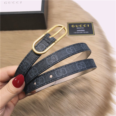 Gucci 2021 Women's Leather Belt,1.5cm,GUBT0209 - 구찌 2021 여성용 레더 벨트,1.5cm,닥크그레이