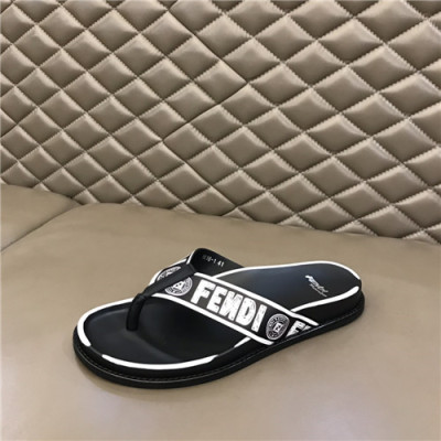 Fendi 2021 Men's Leather Slipper,FENS0388 - 펜디 2021 남성용 레더 슬리퍼,Size(240-270),블랙