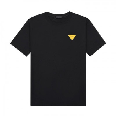 Prada   Mm/Wm Basic Logo Short Sleeved Tshirts Black - 프라다 2021 남/녀 베이직 로고 반팔티 Pra02316x Size(s - xl) 블랙