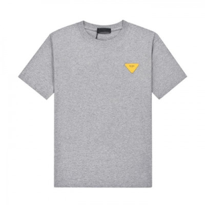 Prada   Mm/Wm Basic Logo Short Sleeved Tshirts Gray - 프라다 2021 남/녀 베이직 로고 반팔티 Pra02317x Size(s - xl) 그레이