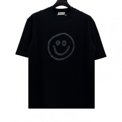 Balenciaga  Mm/Wm Logo Cotton Short Sleeved Tshirts Black - 발렌시아가 2021 남/녀 로고 코튼 반팔티 Bal01117x Size(xs - l) 블랙