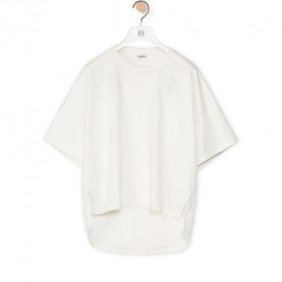 Loewe  Womens Logo Cotton Short Sleeved Tshirts White - 로에베 2021 여성 로고 반팔티 Loe0459x Size(xs - m) 화이트