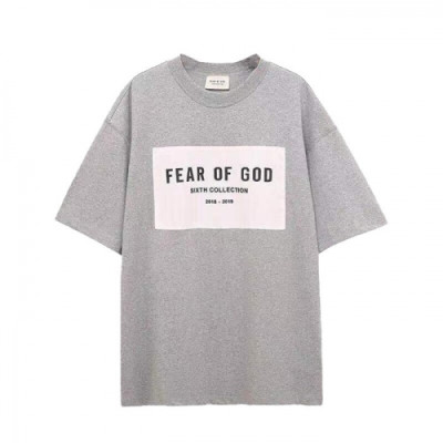 Fear of god  Mm/Wm Minimal Cotton Short Sleeved Tshirts Gray - 피어오브갓 2021 남/녀 미니멀 코튼 반팔티 Fea0305x Size(s - xl) 그레이