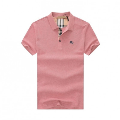 Burberry  Mens Logo Cotton Short Sleeved Tshirts Pink - 버버리 2021 남성 로고 코튼 반팔티 Bur04010x Size(m - 3xl) 핑크