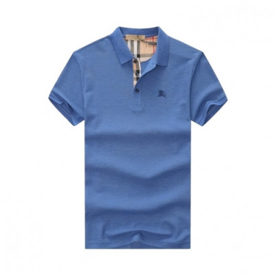 Burberry 2021 Mens Logo Cotton Short Sleeved Tshirts Blue - 버버리 2021 남성 로고 코튼 반팔티 Bur04015x Size(m - 3xl) 블루