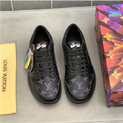 Louis Vuitton 2021 Men's Leather Sneakers,LOUS2159 - 루이비통 2021 남성용 레더 스니커즈,Size(240-270),블랙