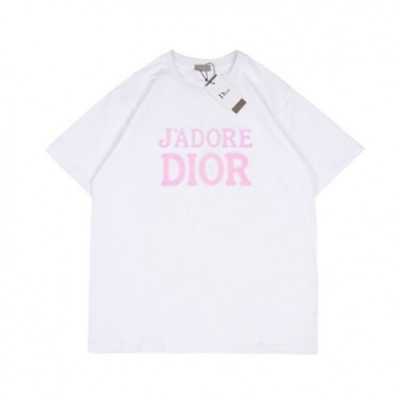 Dior  Mm/Wm Casual Crew-neck Short Sleeved Tshirts White - 디올 2021 남/녀 캐쥬얼 크루넥 반팔티 Dio01308x Size(xs - l) 화이트