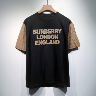 Burberry  Mm/Wm Logo Cotton Short Sleeved Tshirts Black - 버버리 2021 남/녀 로고 코튼 반팔티 Bur04004x Size(s - 2xl) 블랙