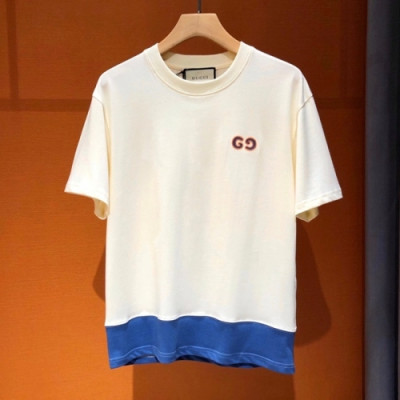 Gucci  Mm/Wm Logo Short Sleeved Tshirts Ivory - 구찌 2021 남/녀 로고 반팔티 Guc03848x Size(xs - l) 아이보리