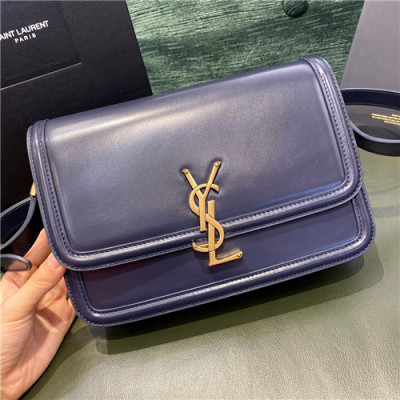 [유니크한]Saint Laurent 2021 Solferino Box Shoulder Bag,23cm,634305,SLB0644 - 입생로랑 2021 솔페리노 숄더백,23cm,네이비