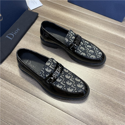 Dior 2021 Men's Leather Loafer,DIOS0426 - 디올 2021 남성용 레더 로퍼,Size(240-270),블랙