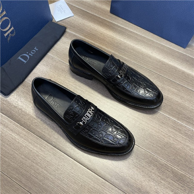 Dior 2021 Men's Leather Loafer,DIOS0428 - 디올 2021 남성용 레더 로퍼,Size(240-270),블랙