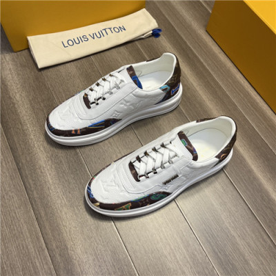 Louis Vuitton 2021 Men's Leather Sneakers,LOUS2167 - 루이비통 2021 남성용 레더 스니커즈,Size(240-270),화이트