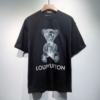 Louis vuitton  Mm/Wm Logo Short Sleeved Tshirts Black - 루이비통 2021 남/녀 로고 반팔티 Lou03386x Size(s - 2xl) 블랙